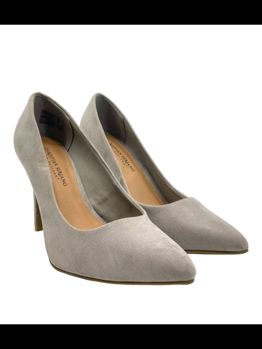 Christian Siriano Gray Suede Pointed-Toe Pumps